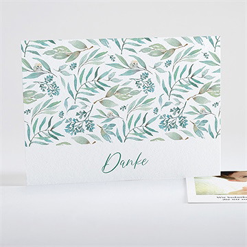 Dankeskarte Geburt Pflanzliche Zärtlichkeit