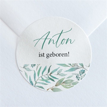 Sticker Geburt pflanzliche zärtlichkeit