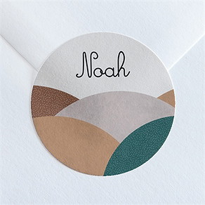 Sticker Geburt mondlandschaft