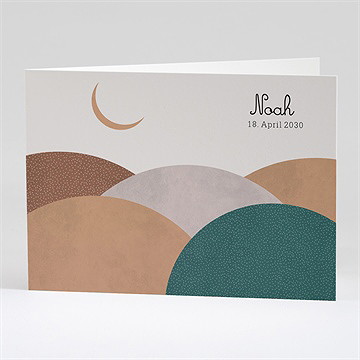 Geburtskarte mondlandschaft