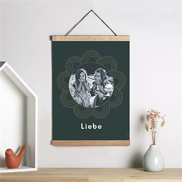 Geburtsposter Aquarellblätter - Vue 2