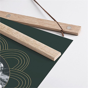 Geburtsposter Aquarellblätter - Vue 4