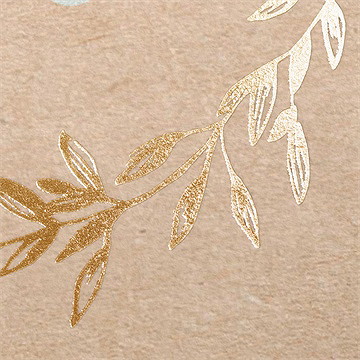 Einladung Konfirmation Goldkranz Und Kraftpapier - Vue 2