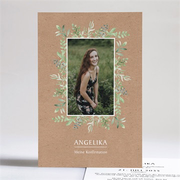 Einladung Konfirmation Bild im blätterrahmen