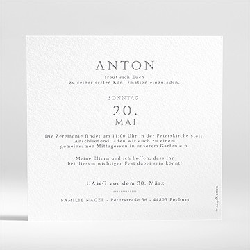Einladung Konfirmation Fotocollage Kraftpapier - Vue 2