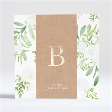 Einladung Konfirmation Weiße rosen