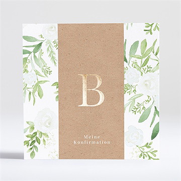 Einladung Konfirmation Weiße Rosen
