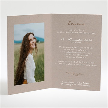 Einladung Konfirmation Blätterspiel - vue 2