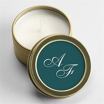 Kerze Hochzeit Klassisches Monogramm