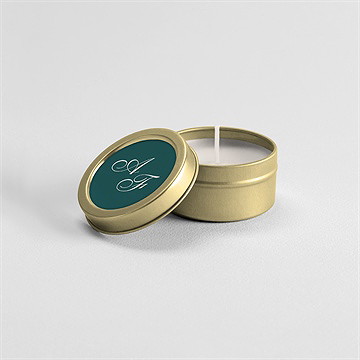 Kerze Hochzeit Klassisches Monogramm - Vue 3