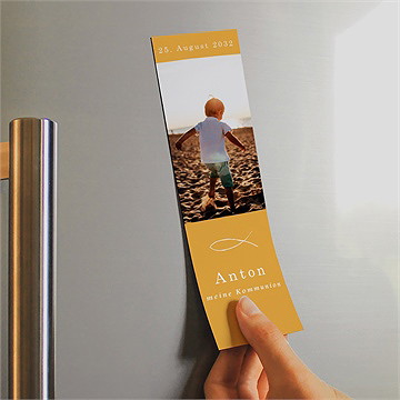 Andenken Kommunion Senfgelb - Magnet - Vue 2