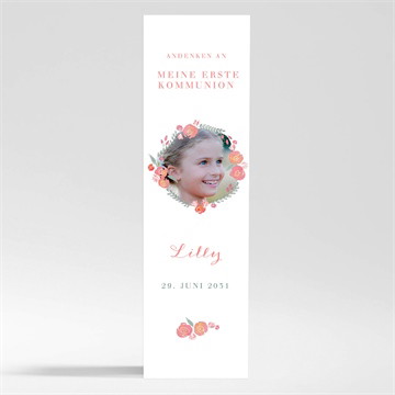 Andenken Kommunion aquarellkranz - gold