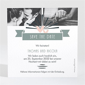 Save the Date Karte wir zwei