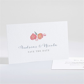 Save the Date Karte blumenrahmen