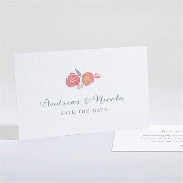 Save The Date Karte Blumenrahmen