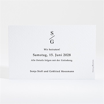 Save the Date Karte schwarz und pastell - Vue 2