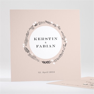 Save the Date Karte In pink und weiß