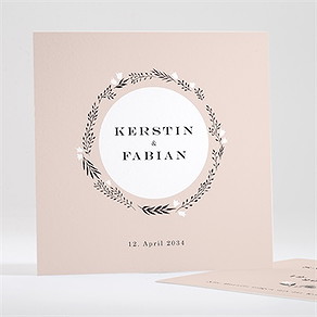Save the Date Karte in pink und weiß