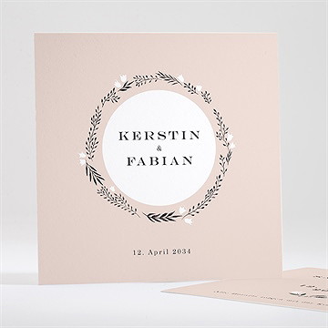 Save The Date Karte In Pink Und Weiß