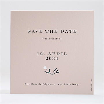 Save The Date Karte In Pink Und Weiß - Vue 2