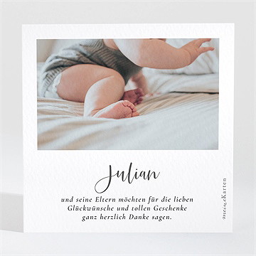 Dankeskarte Geburt Unsere Schuhe - Vue 2