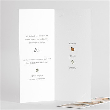 Geburtskarte präsentation - fotostreifen - vue 3