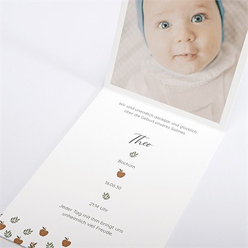 Geburtskarte präsentation - klappkarte - Vue 2