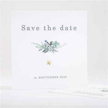 Save the Date Karte initialen - gold