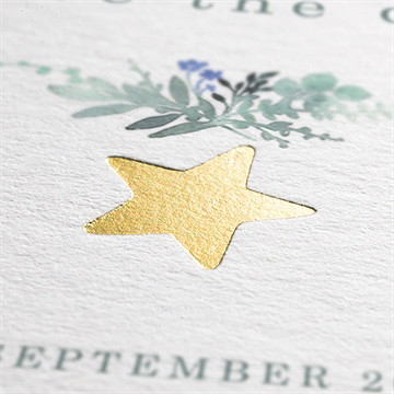 Save the Date Karte initialen - gold - Vue 2