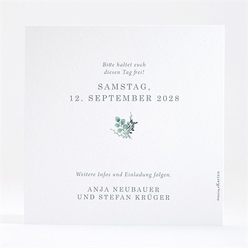 Save the Date Karte initialen - gold - Vue 4