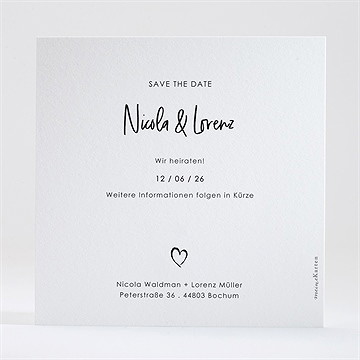 Save the Date Karte wir - Vue 2