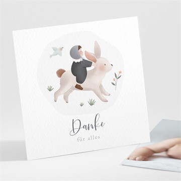 Dankeskarte Geburt kleiner ausflug