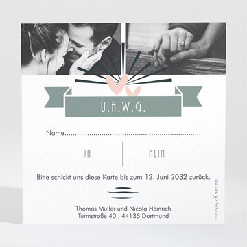 Antwortkarte Hochzeit Wir zwei