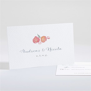 Antwortkarte Hochzeit blumenrahmen