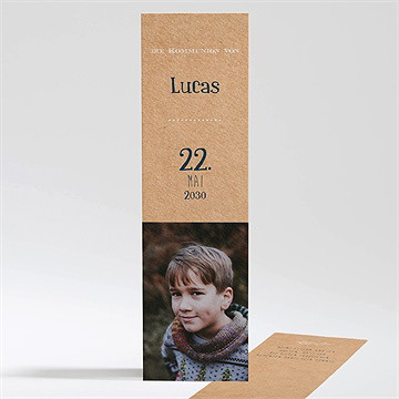 Andenken Kommunion Kraftpapierillustration