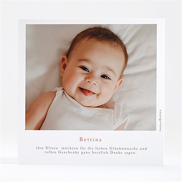 Dankeskarte Geburt blumenstrauß - gold - Vue 3