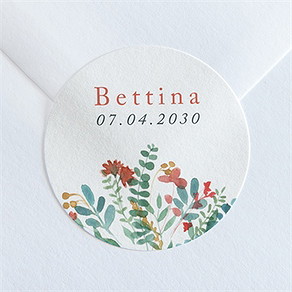 Sticker Geburt blumenstrauß