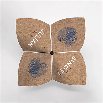 Hochzeitseinladung einzigartige fingerabdrücke 2 - Vue 2