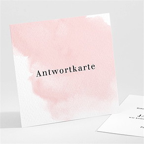 Antwortkarte Hochzeit schwarz und pastell