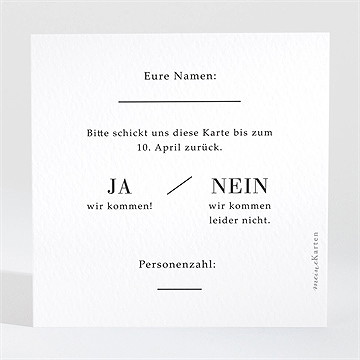 Antwortkarte Hochzeit Schwarz Und Pastell - Vue 2