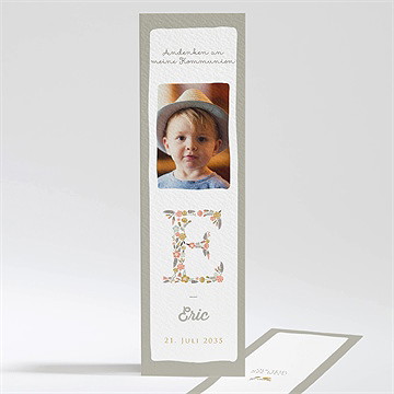 Andenken Kommunion Blumensignatur