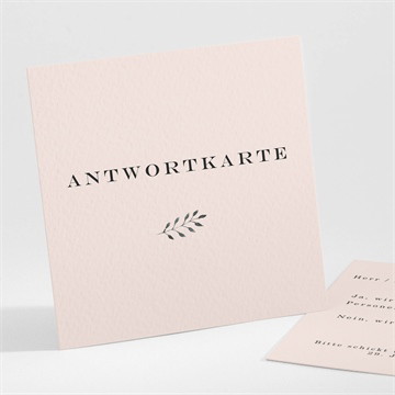 Antwortkarte Hochzeit In pink und weiß