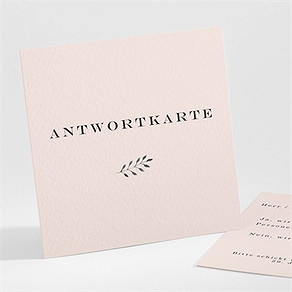 Antwortkarte Hochzeit in pink und weiß