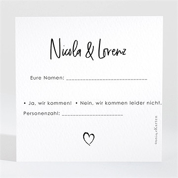 Antwortkarte Hochzeit wir - Vue 2