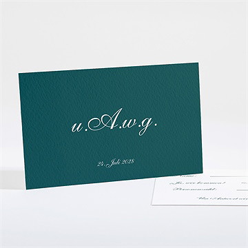 Antwortkarte Hochzeit klassisches monogramm