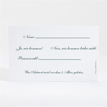 Antwortkarte Hochzeit klassisches monogramm - Vue 2