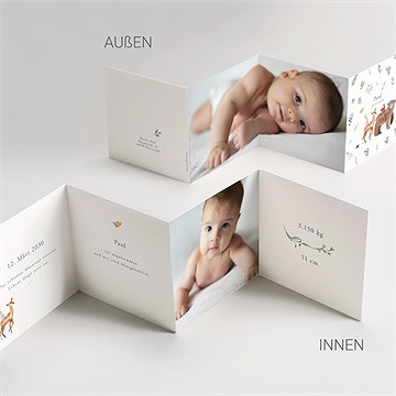 Geburtskarte Waldtierchen - Vue 5