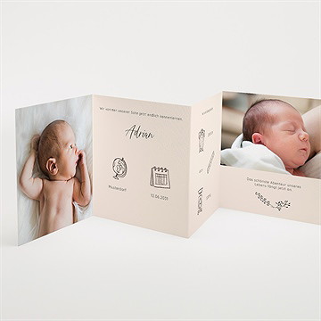 Geburtskarte Kleiner Bär - Vue 2