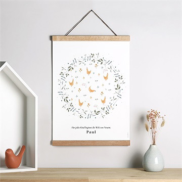 Geburtsposter Waldtierchen - Vue 2