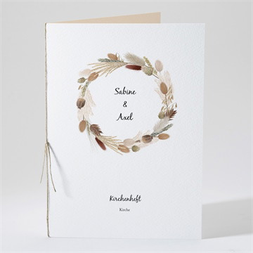 Kirchenheft Hochzeit Herbstkranz